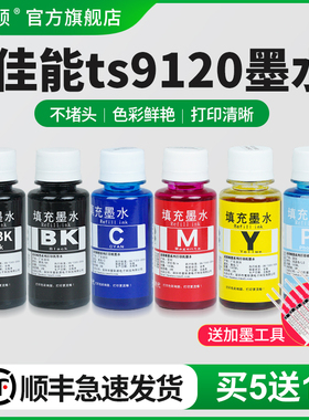 埃斯顿适用canon佳能TS9120 6120 8180喷墨打印机连供pgbk墨水TS5180 6180 708 9180 9580 8280 6380 TR8580