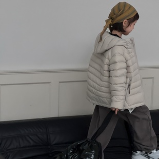 女童羽绒服2025新款儿童洋气男童轻薄90白鸭绒保暖外套中大童上衣