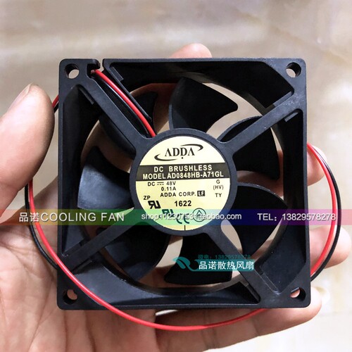 ADDA AD0848HB-A71GL 8025 48V 0.11A 8CM 电梯变频器风扇