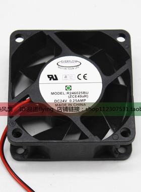EVERFLOW 6CM 6025 R246025BU 24V 0.25A 大风量 变频器散热风扇