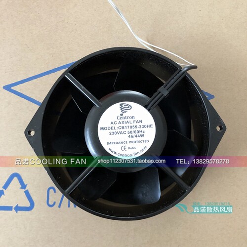 全新 Centron AC AXIAL FAN CB17055-230HE 230V AC 46/44W 风机