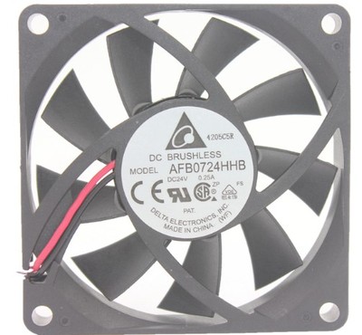 全新 AFB0724HHB 12V 0.25A 70*70*15mm 两线 24V散热风扇
