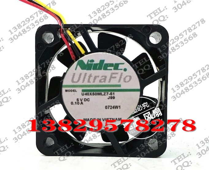 全新NIDEC U40X05MLZ7-53J561 5V 0.10A 4CM 4010 大风量散热风扇