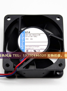 全新德国EBM PAPST TYP 614 6025 24V 2.5W 双滚珠 变频器散热风