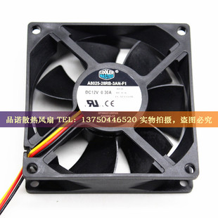 COOLER MASTER A8025-28RB-3AN-F1 12V 0.30A 8CM 8025 机箱风扇