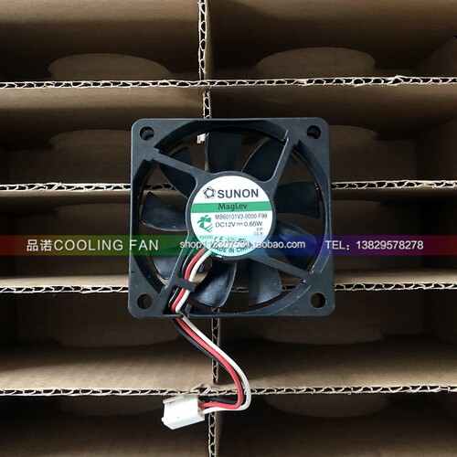 建准SUNON MB60101V3-0000-F99/A99 12V 0.65W 6010 超薄静音风扇