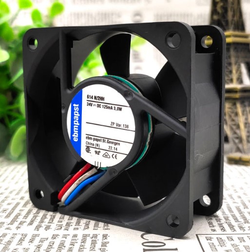 全新原装德国ebmPAPST TYP614N/2HH 6025/6CM 24V 3.0W变频器风扇