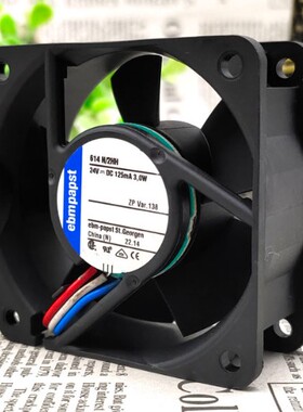 全新原装德国ebmPAPST TYP614N/2HH 6025/6CM 24V 3.0W变频器风扇
