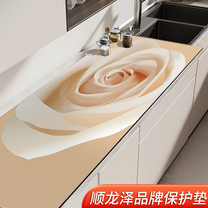 厨房灶台防水防油保护垫加厚免洗防烫橱柜皮革桌垫防脏台面保护膜