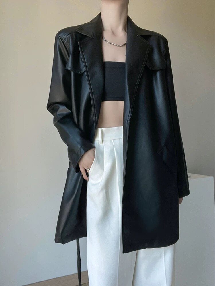 黑色皮衣外套女2024春秋新款皮衣