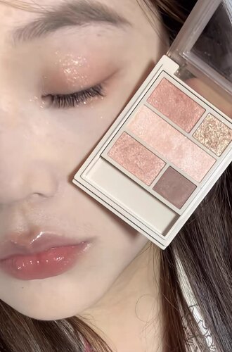 现货！日本VISEE高丝 新品五色眼影盘 OR-4 夏日水蜜桃  清透细闪