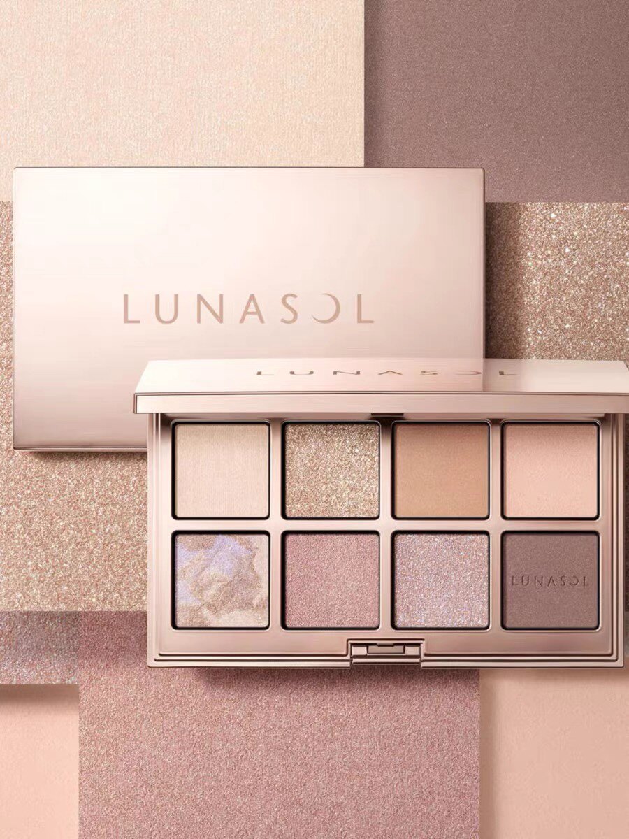 LUNASOL日月晶采 25周年限定8色眼影盘 米色系日常光泽14g