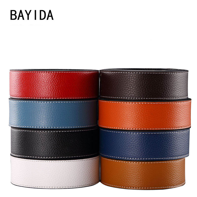 无头平滑扣男士青年皮带