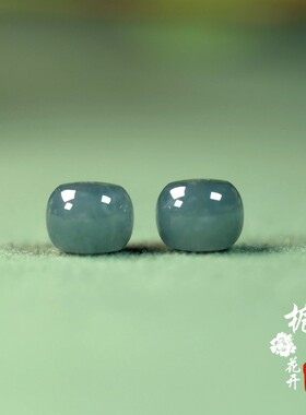 10*8mm蓝水翡翠A货老型珠隔珠散珠配珠材料孔1mm项链手链B235