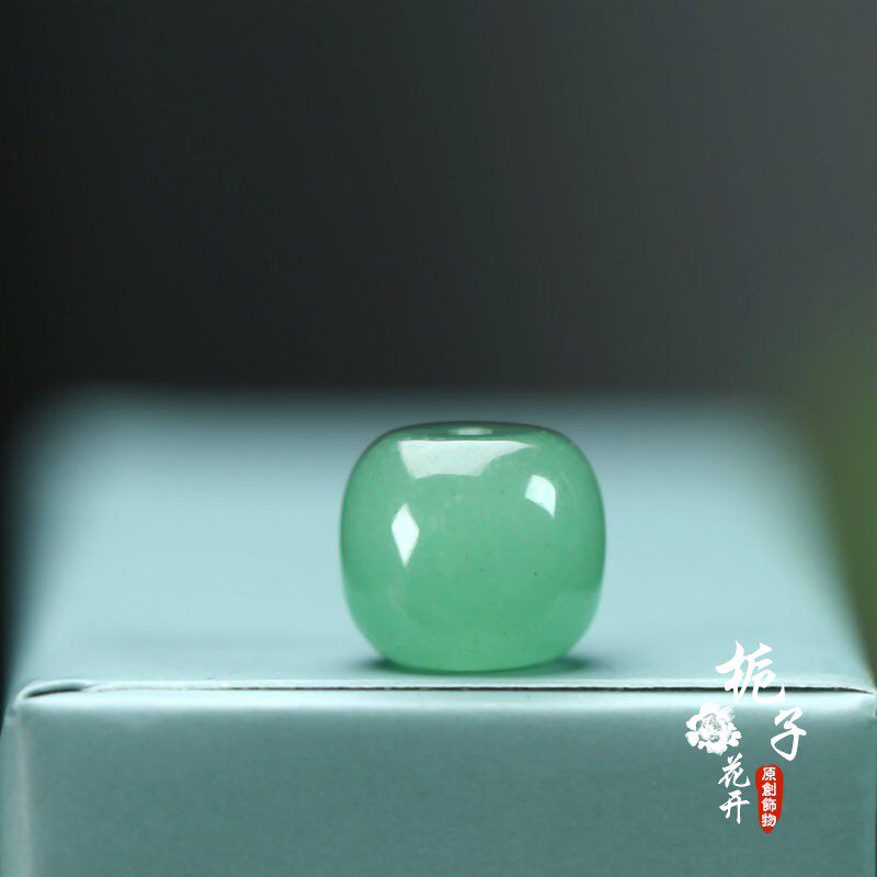 天然东陵玉老型桶珠10*9mm手工DIY手串手链配饰手工材料配饰A155