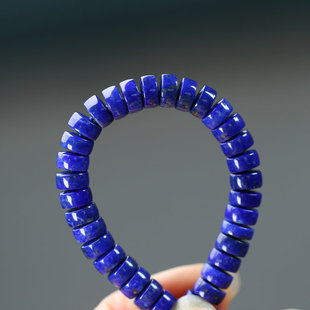 纯天然青金石药片7*3mm隔珠垫片直切盘珠DIY配饰佛珠手链手串A124