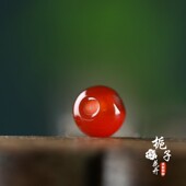 天然玛瑙红圆珠扣子10mm扣子孔2mmDIY国风衣服纽扣配饰精致C223