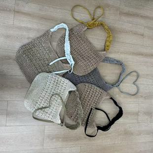 草包编织包2025新款 夏天海边度假单肩文艺水桶包单肩手提25062648