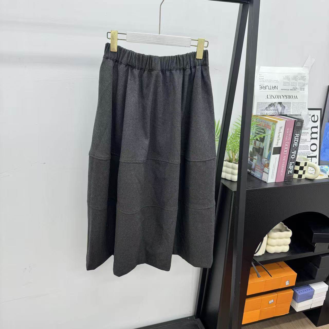 秋冬季羊毛混纺灰棕百搭茧型有内衬高腰半身裙25120644,女装/女士精品,半身裙,淘宝优惠券,粉丝福利购,淘宝优惠卷