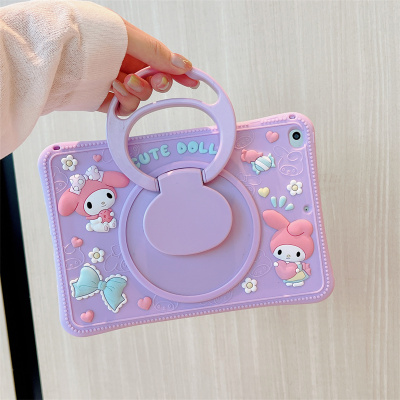 适用红米Redmi Pad2手提美乐蒂女童硅胶套红米pad2旋转壳小米6Spro防摔软壳OPD2102清新女款外壳OPD2101