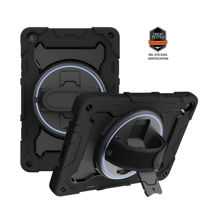 适用联想tb-X606m手持防摔壳m10plus硅胶10.3寸旋转支架套tb128fu三层防护tb226XC手腕商务壳K10pro加厚款