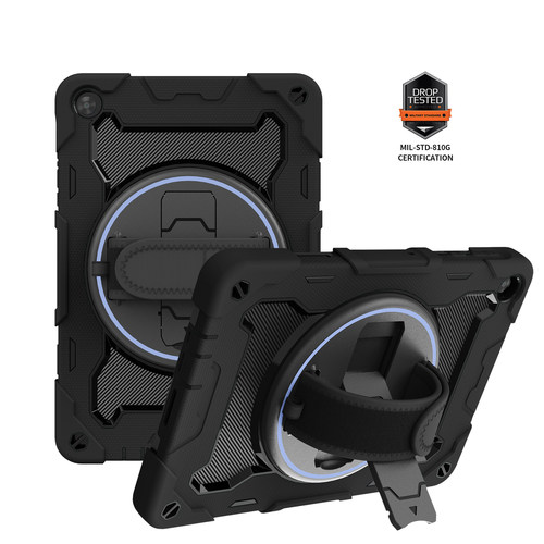 适用联想tb-X606m手持防摔壳m10plus硅胶10.3寸旋转支架套tb128fu三层防护tb226XC手腕商务壳K10pro加厚款