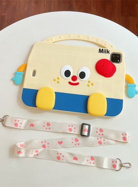 适用华为AGS6-W00男童黄色硅胶套手提matepad se 11活力版全包防摔壳bzf5-w00牛奶盒可爱外套擎云C5e 2代外壳