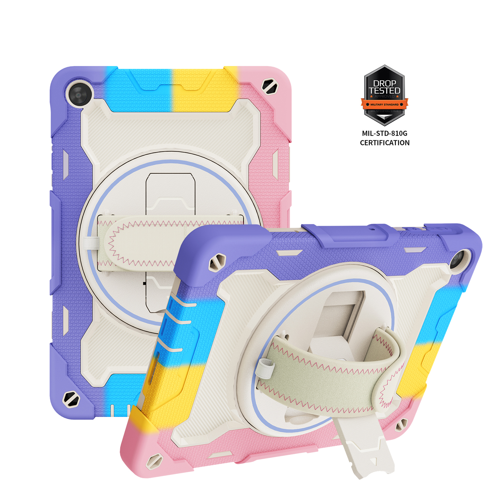 适用联想tb-X616f手持防摔壳m10plus硅胶10.3寸旋转支架套tb128fu三层防护tb223xu手腕商务壳x616m加厚款