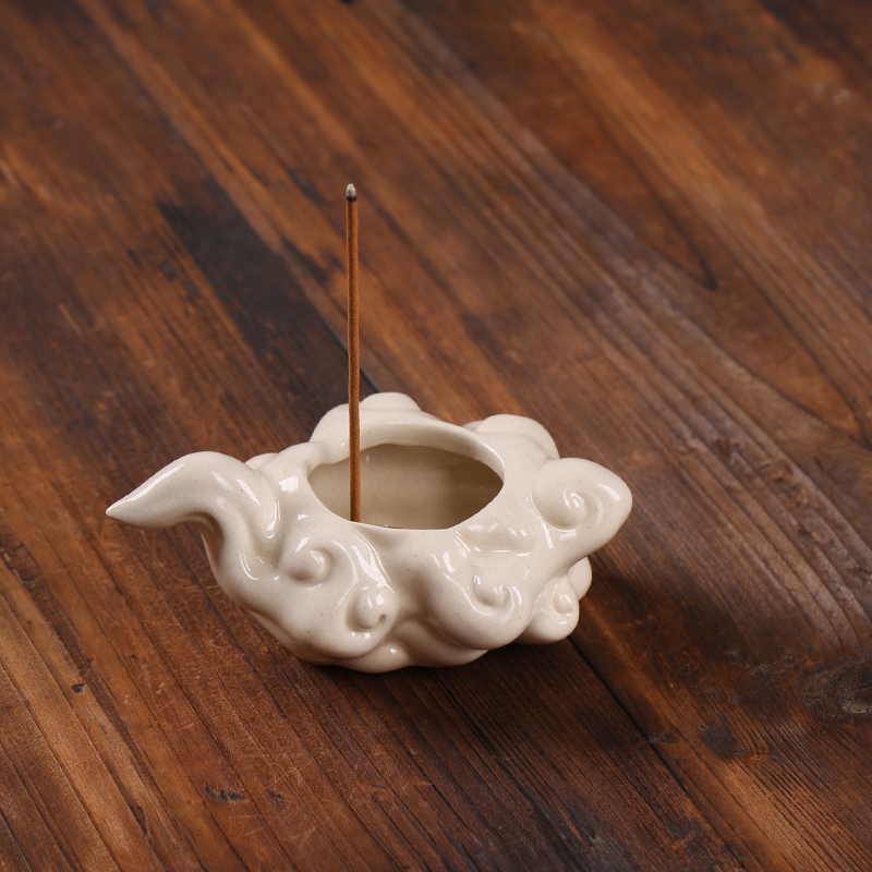 禅意线香炉陶瓷摆件熹言