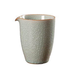 熹言汝窑公道杯开片可养公杯冰花不烫手分茶器功夫茶具陶瓷茶海大