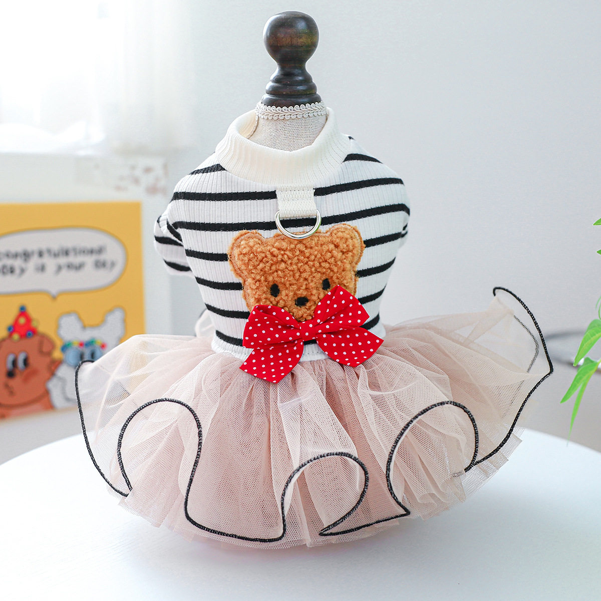 PETCIRCLE宠物圈狗狗猫衣服公主黑白条纹菲菲熊蓬蓬纱裙,宠物/宠物食品及用品,狗宠物服装/雨衣,淘宝优惠券,粉丝福利购,淘宝优惠卷