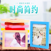 10寸 裱 实木简约相框摆台相架挂墙 A4创意儿童相片画框装