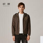 春秋季 OUHTEU 版 连帽夹克外套黑色修身 3213 欧度时尚