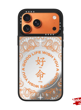 case源厂！艺术家联名系列 橙字好命 magsafe磁吸适用于iPhone17/16/15/14/Plus/Pro/Max镜面防摔手机壳