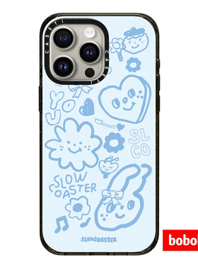 case源厂！Slowcoaster联名系列 蓝色微笑 magsafe兼容适用iPhone17/16/15/14/13/Pro/Max防摔磁吸手机壳