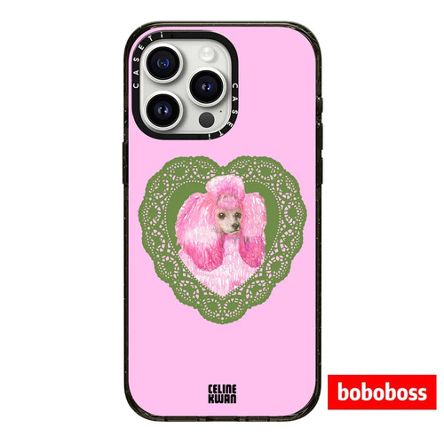 CASE源厂！CELINE KWAN联名系列 粉色贵宾犬 magsafe磁吸适用于iPhone17/16/15/14/Pro/Max防摔手机保护壳