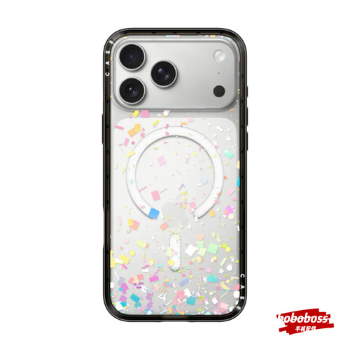 cassti源厂！缤纷纸屑纤巧防摔手机壳适用于MagSafe苹果保护壳iPhone18/17/16/15/Pro/Max防摔手机壳