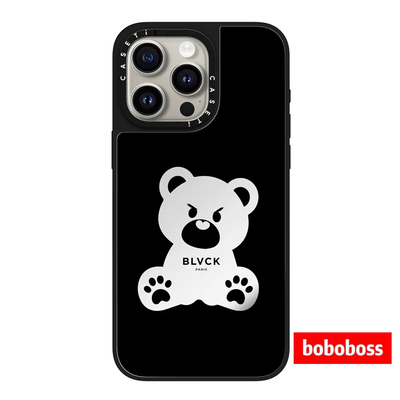 case源厂！BLVCK 联名 邪恶的泰迪 magsafe兼容适用iPhone17/16/15/14/13/Plus/Pro/Max黑色防摔镜面手机壳
