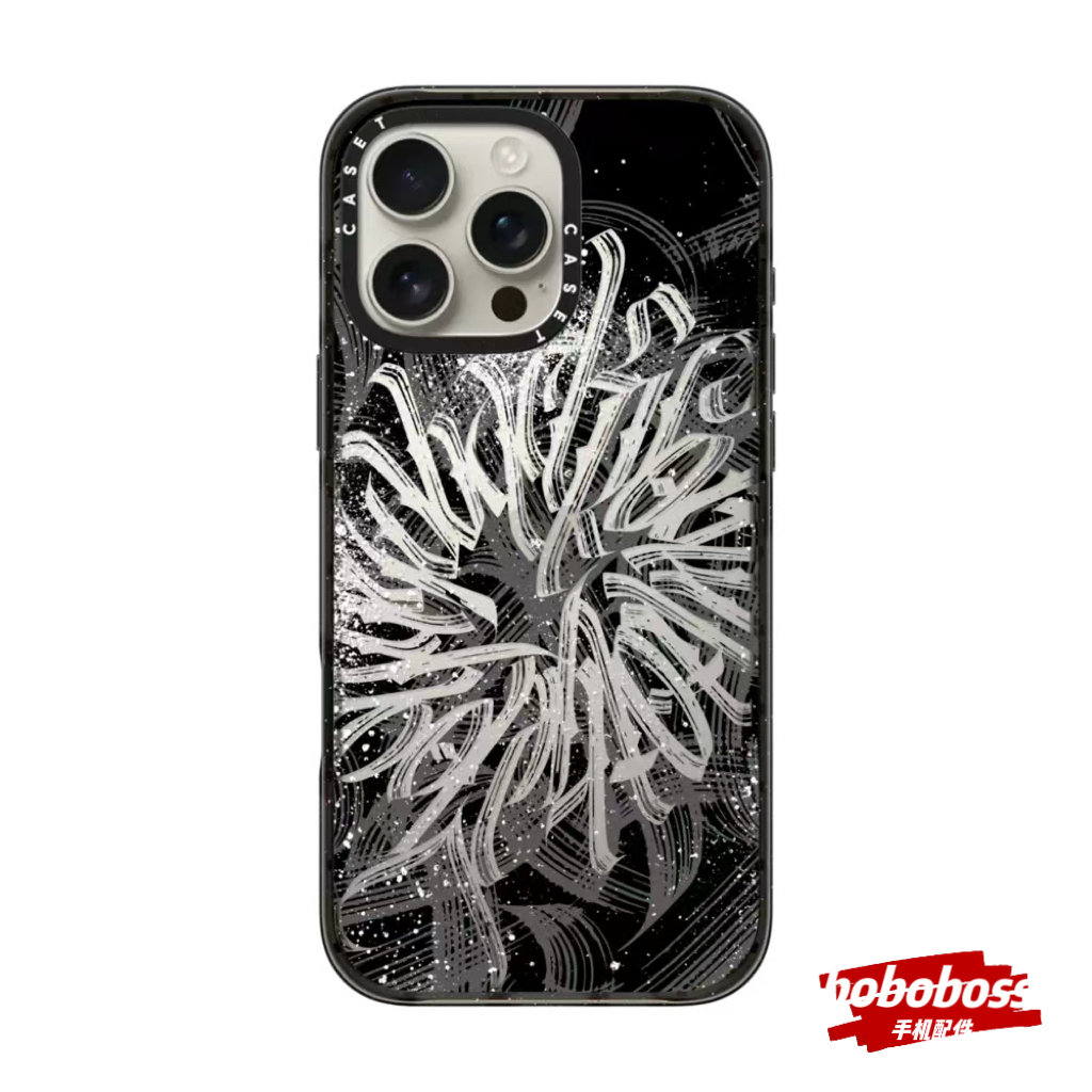 case源厂！艺术家联名系列 爱你到月球 magsafe磁吸适用于iPhone17/16/15/14/13/Plus/Pro/Max黑色防摔手机壳