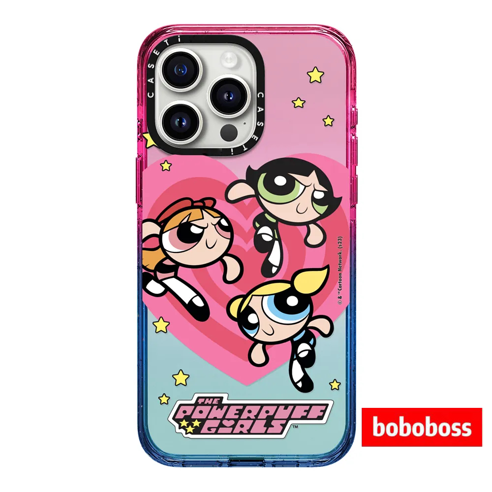 case源厂！飞天小女警联名 三姐妹爱心 magsafe兼容适用于iPhone16/15/14/Plus/Pro/Max防摔磁吸透明手机壳