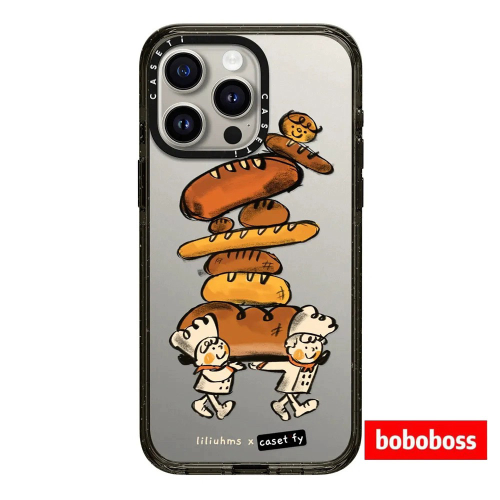 case源厂！艺术家联名面包师magsafe适用于iPhone17/16/15/14/13/12/Pro/Max防摔磁吸透明手机壳