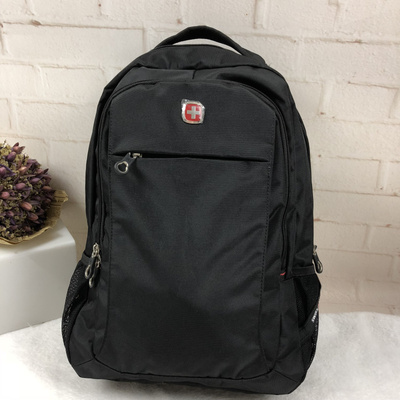 校园瑞士黑色减震运动背包