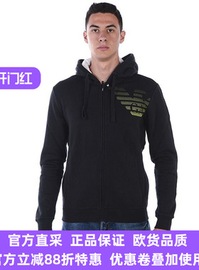 EA7 ARMANI阿玛尼男士春秋连帽休闲运动加绒卫衣正品6GPM20 PJ07Z