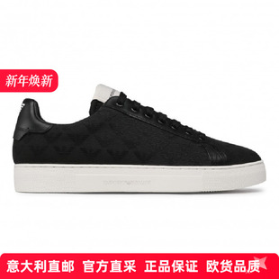 X4X316XM741 低帮休闲运动系带鹰标LOGO板鞋 Armani阿玛尼男士 新品