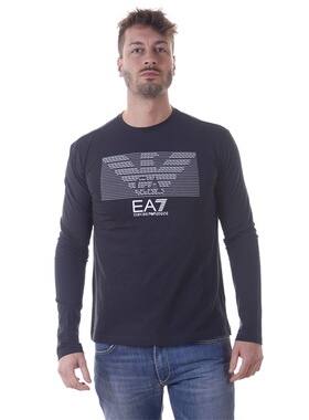 EA7 EMPORIO ARMANI男士蓝色商务休闲精品长袖T恤 3YPTM3PJ30Z 棉