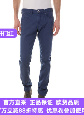男士ARMANI阿玛尼蓝色休闲修身显腿正品情人节长裤 TCPJ06TCS08