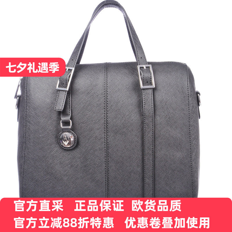 阿玛尼简约金属扣手提包
