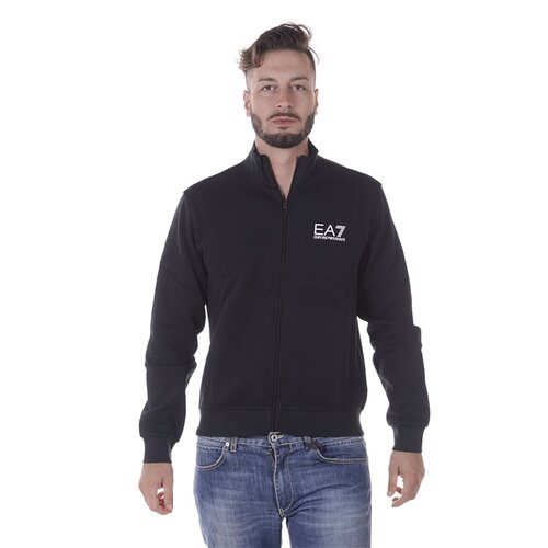 armani男士秋冬黑色开衫卫衣