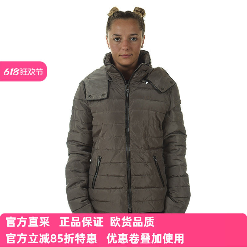 ARMANI JEANS女士秋冬时尚潮流修身舒适百搭保暖连帽棉衣B5B44