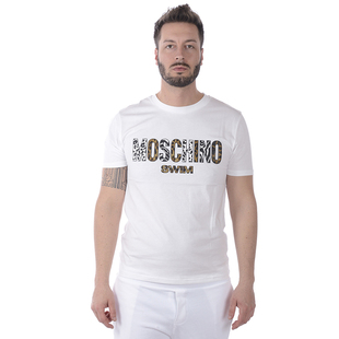 T恤正品 时尚 短袖 MOSCHINO莫斯奇诺男LOGO字母印花修身 V19032320